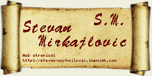 Stevan Mirkajlović vizit kartica